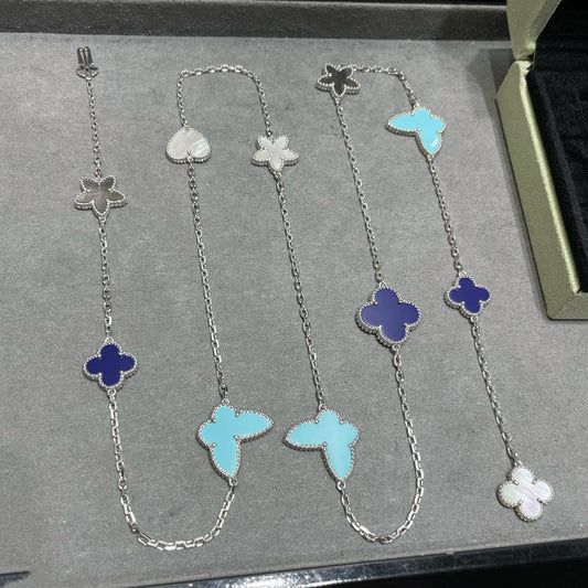¡®Moco¡¯LUCKY CLOVER SILVER 11 MOTIF NECKLACE