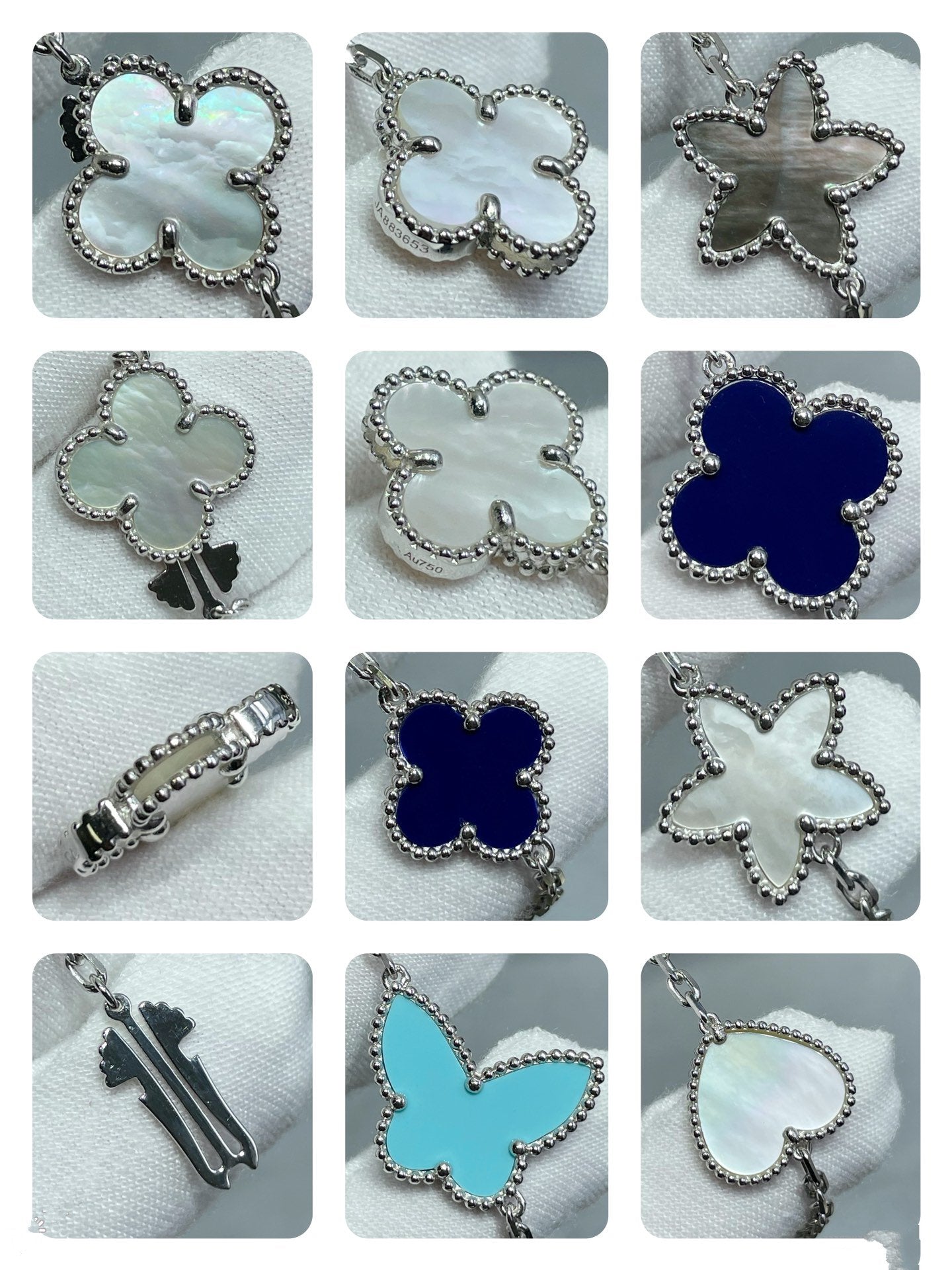 ¡®Moco¡¯LUCKY CLOVER SILVER 11 MOTIF NECKLACE