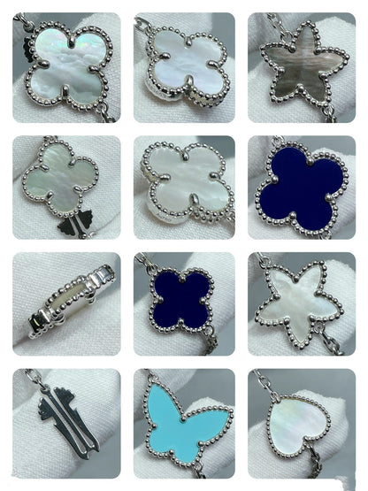 ¡®Moco¡¯LUCKY CLOVER SILVER 11 MOTIF NECKLACE