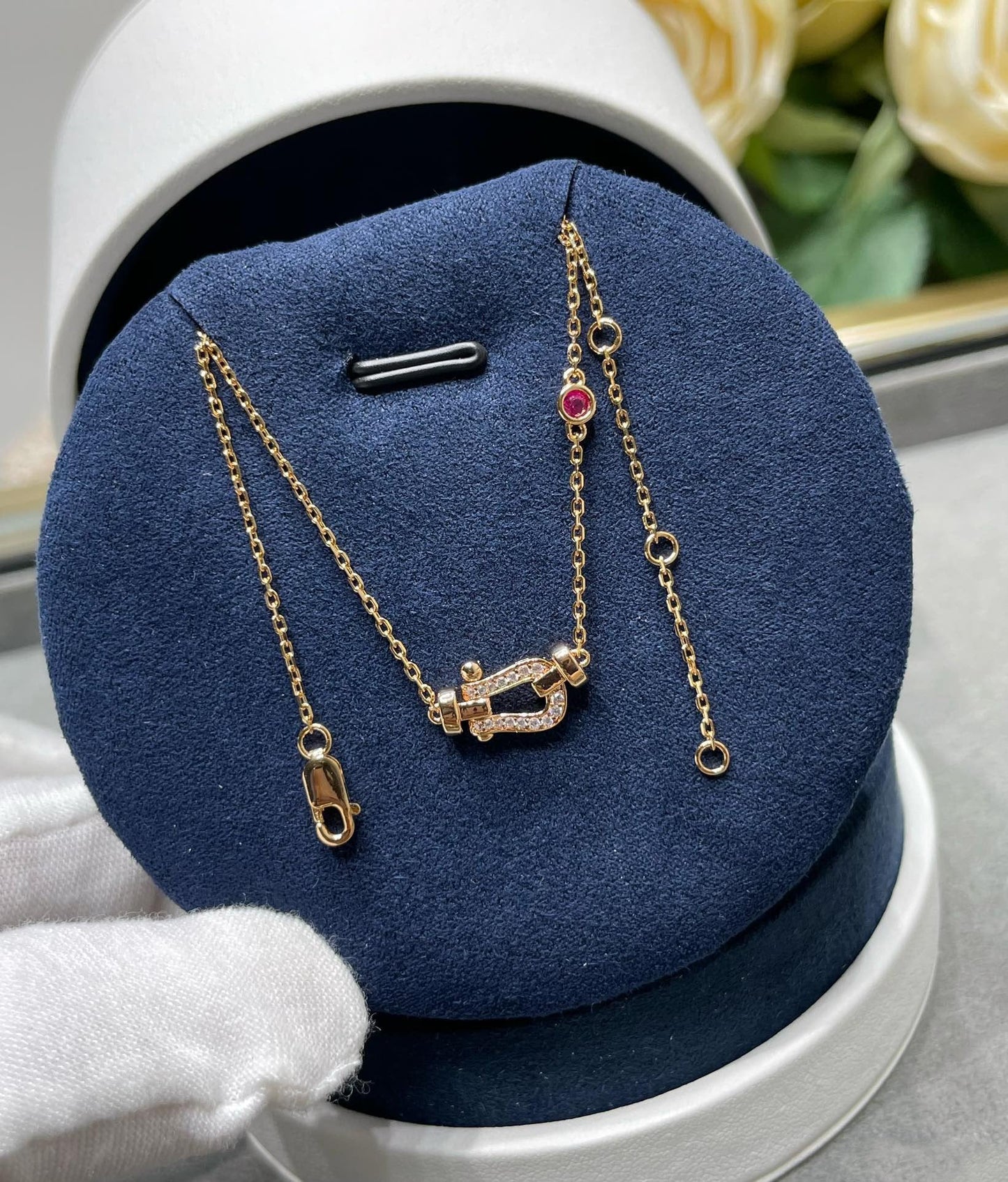 ¡®Moco¡¯FORCE 10 DIAMOND PINK GOLD NECKLACE