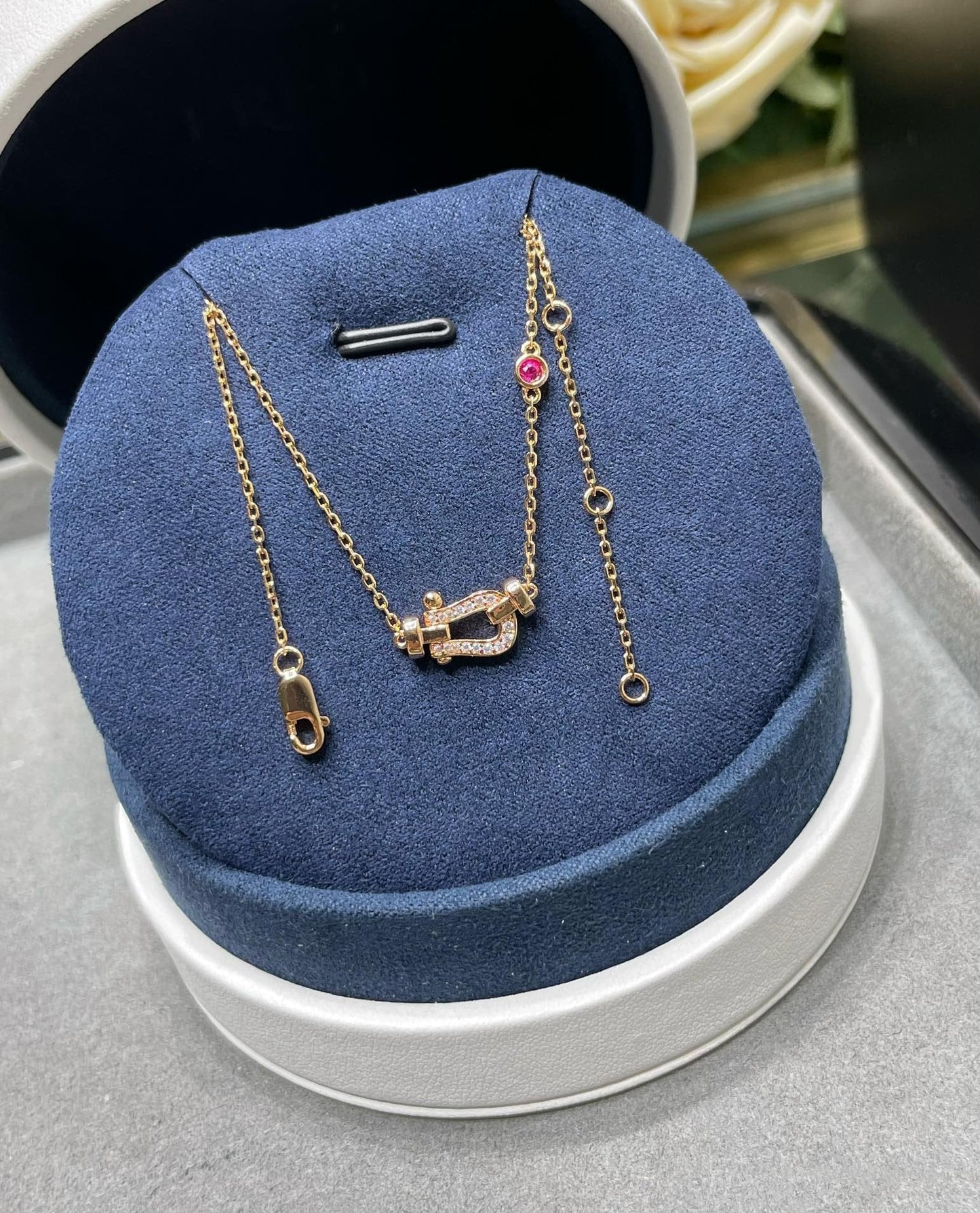 ¡®Moco¡¯FORCE 10 DIAMOND PINK GOLD NECKLACE