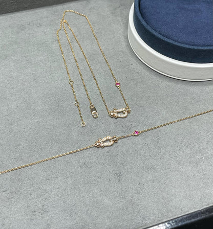 ¡®Moco¡¯FORCE 10 DIAMOND PINK GOLD NECKLACE