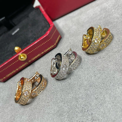 ¡®Moco¡¯LOVE 5.5MM DIAMOND PAVED EARRINGS