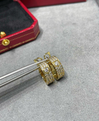 ¡®Moco¡¯LOVE 5.5MM DIAMOND PAVED EARRINGS