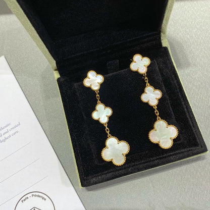 ¡®Moco¡¯CLOVER MOP 3 MOTIFS GOLD EARRINGS