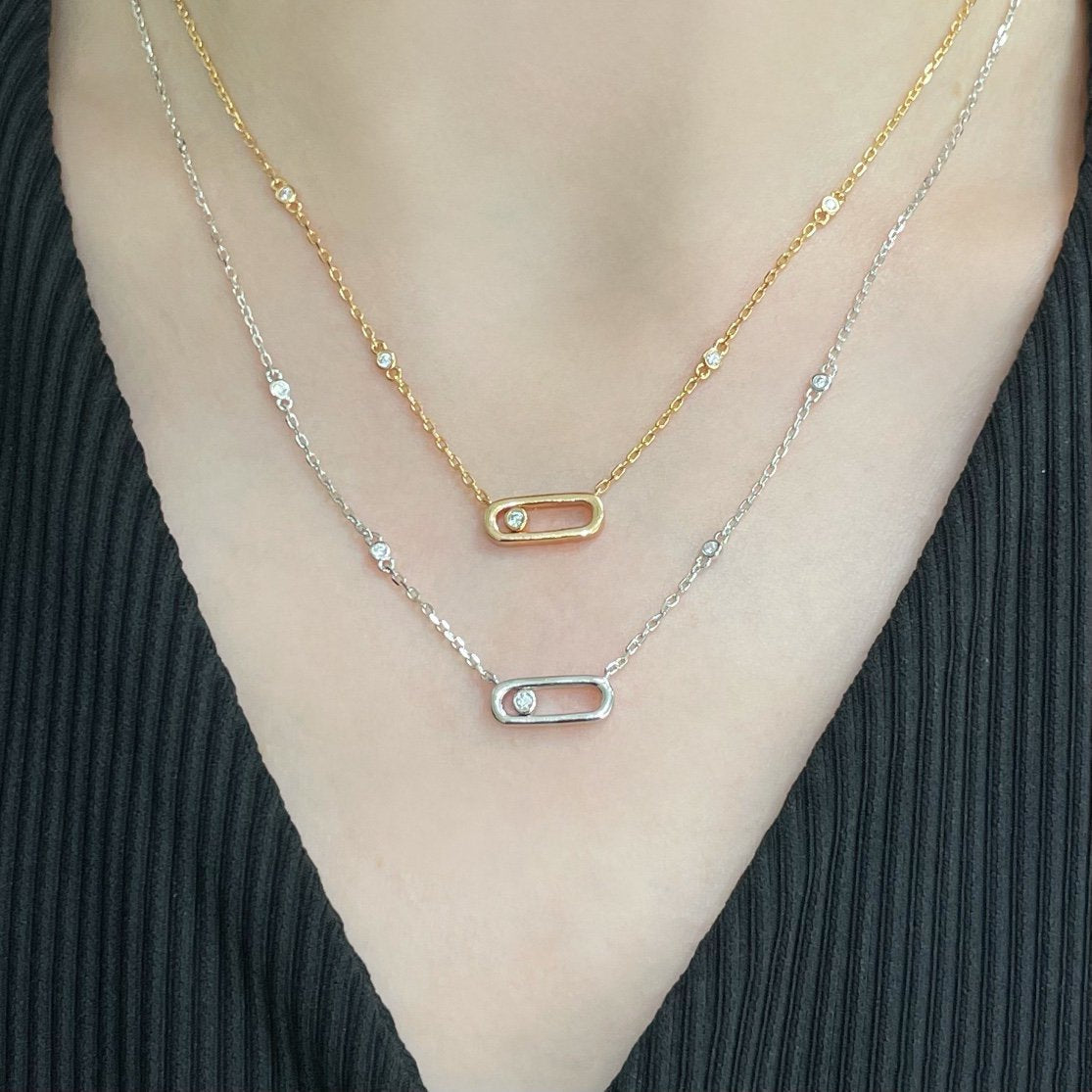 [ Moco ]MOVE UNO DIAMOND NECKLACE