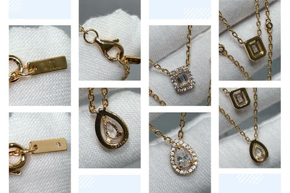 [ Moco ]MY TWIN 2 ROW DIAMOND NECKLACE