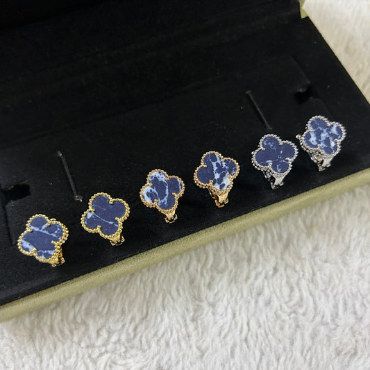 ¡®Moco¡¯CLOVER PIETERSITE MEDIUM STUD EARRINGS