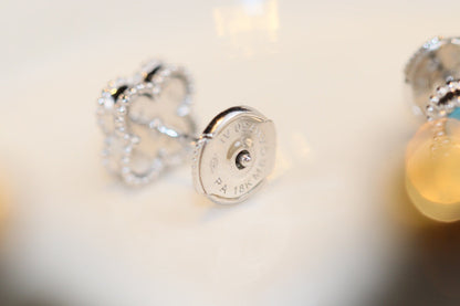 ¡®Moco¡¯CLOVER MINI TURQUOISE SILVER STUD EARRINGS
