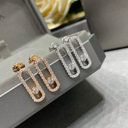[ Moco ]MOVE UNO STUD DIAMOND PAVED EARRINGS