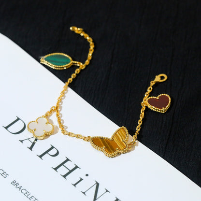 ¡®Moco¡¯LUCKY SPRING 5 MOTIF GOLD BRACELET