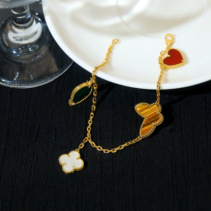 ¡®Moco¡¯LUCKY SPRING 5 MOTIF GOLD BRACELET