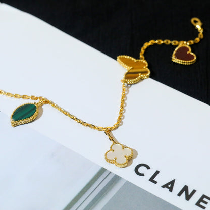 ¡®Moco¡¯LUCKY SPRING 5 MOTIF GOLD BRACELET