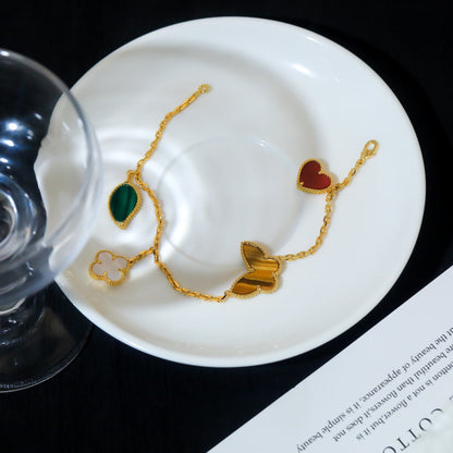 ¡®Moco¡¯LUCKY SPRING 5 MOTIF GOLD BRACELET