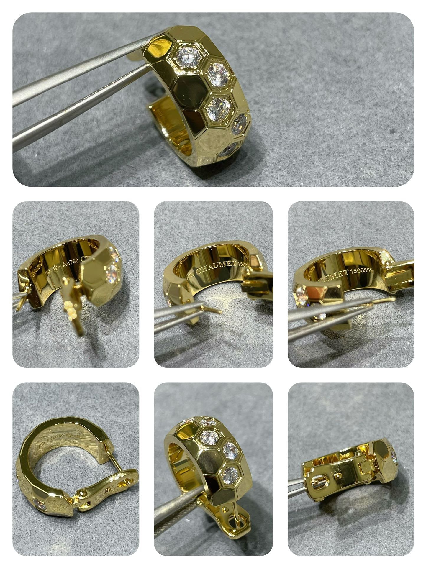 ¡®Moco¡¯BEE LOVE DIAMOND HOOP EARRINGS