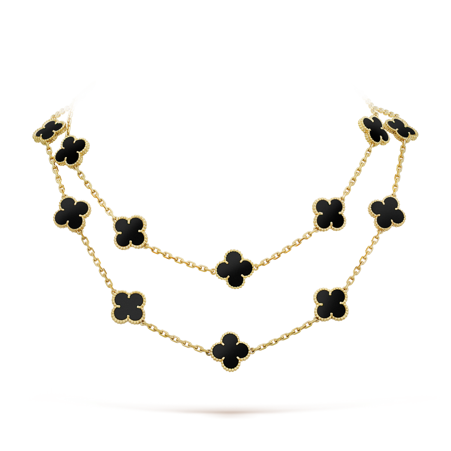 ¡®Moco¡¯CLOVER 20 MOTIFS ONYX NECKLACE