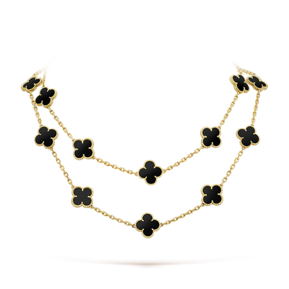 ¡®Moco¡¯CLOVER 20 MOTIFS ONYX NECKLACE