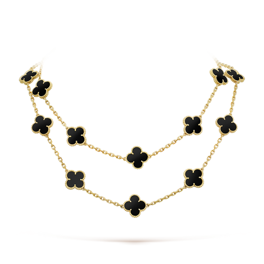 ¡®Moco¡¯CLOVER 20 MOTIFS ONYX NECKLACE