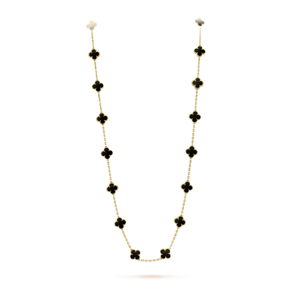 ¡®Moco¡¯CLOVER 20 MOTIFS ONYX NECKLACE