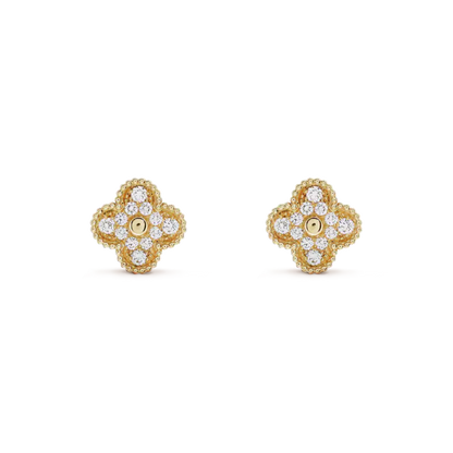 ¡®Moco¡¯CLOVER MEDIUM 1 MOTIFS FUll DIAMOND EARRINGS