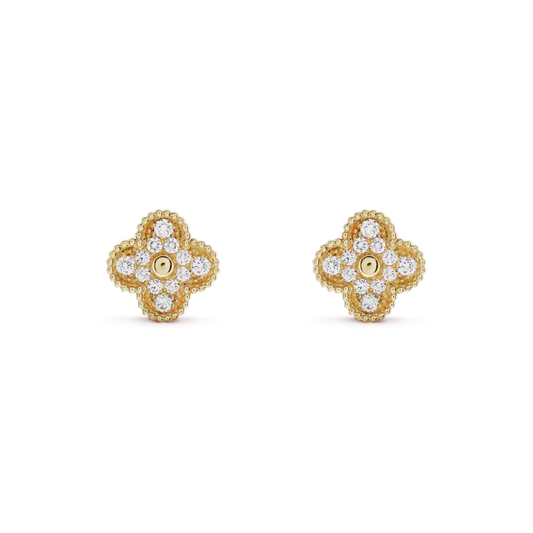 ¡®Moco¡¯CLOVER MEDIUM 1 MOTIFS FUll DIAMOND EARRINGS
