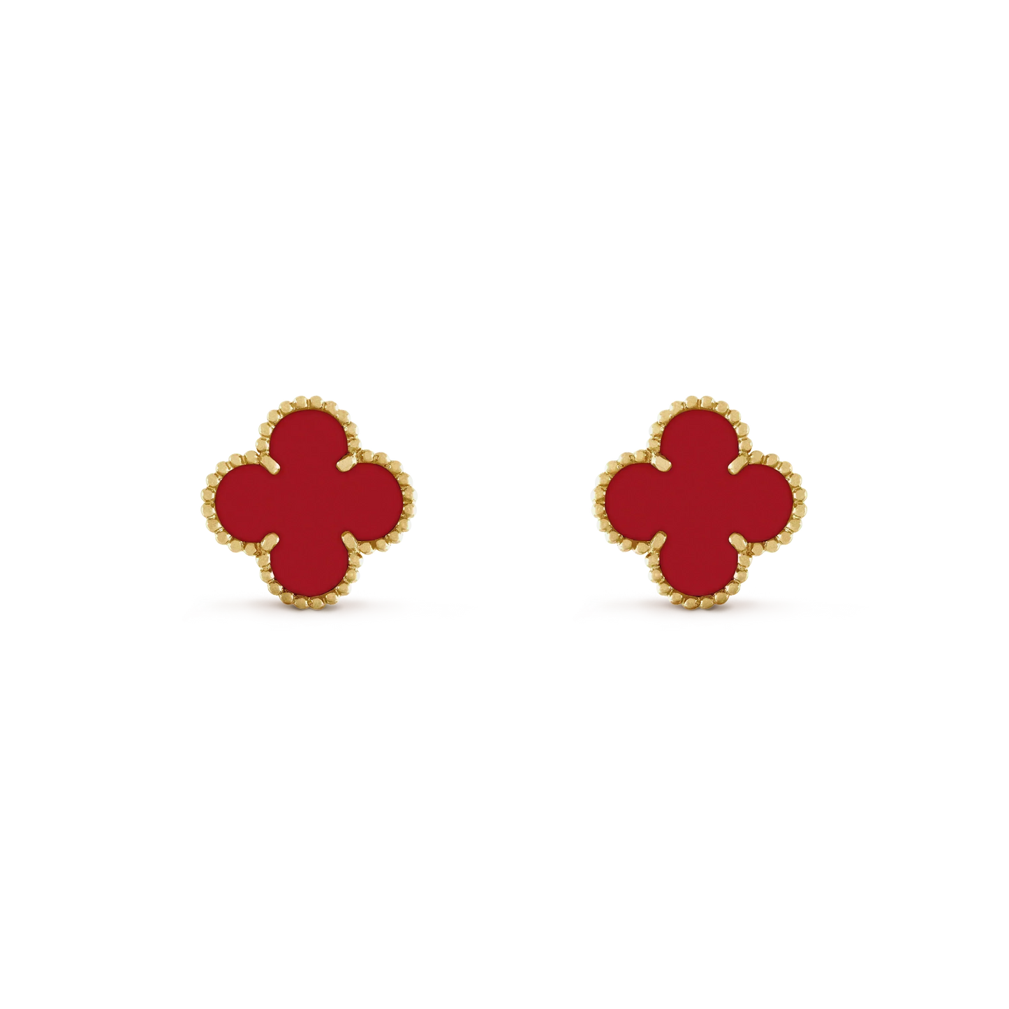 ¡®Moco¡¯CLOVER MINI 9.5MM CARNELIAN EARRINGS