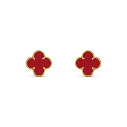 ¡®Moco¡¯CLOVER MINI 9.5MM CARNELIAN EARRINGS