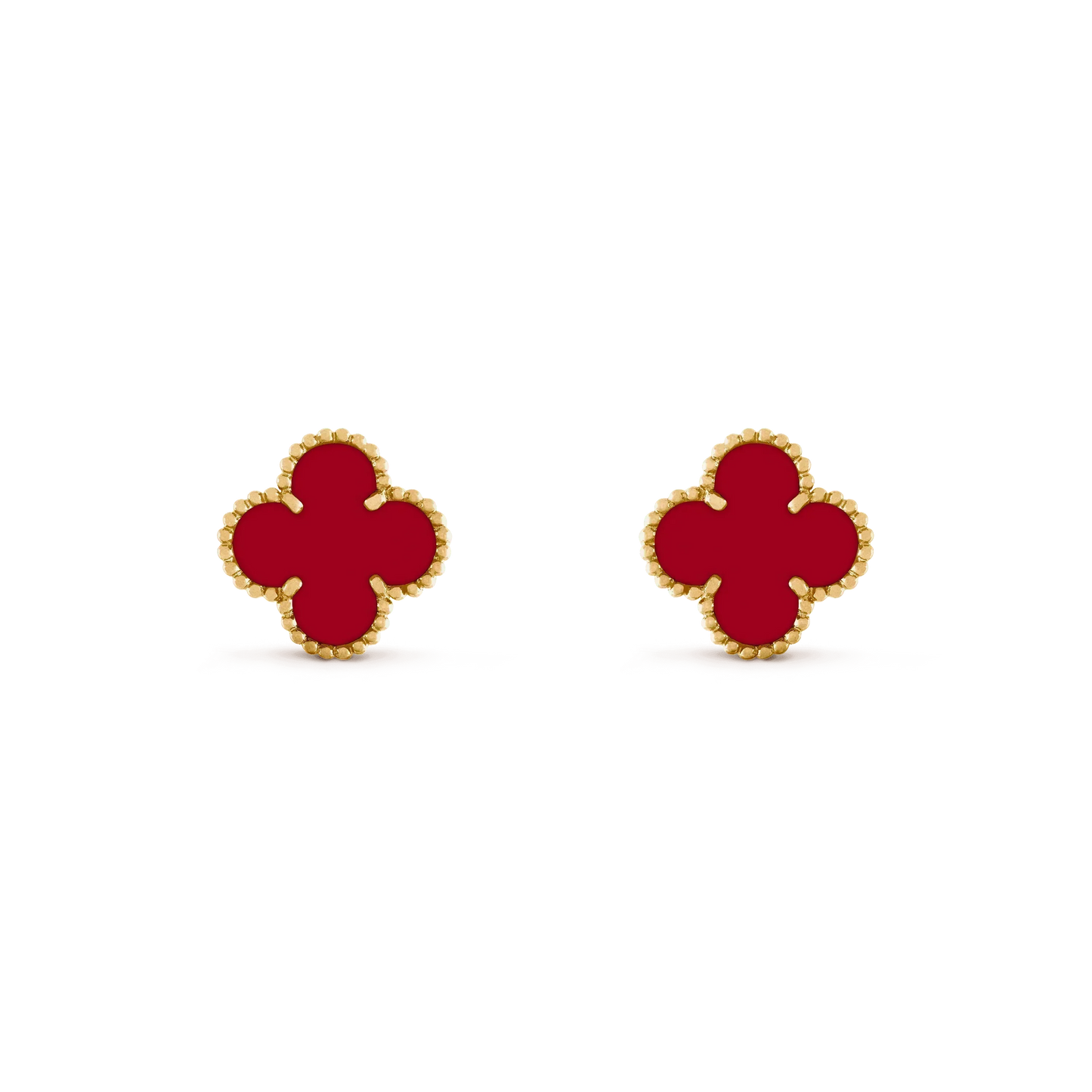 ¡®Moco¡¯CLOVER MEDIUM 1 MOTIFS CARNELIAN  EARRINGS