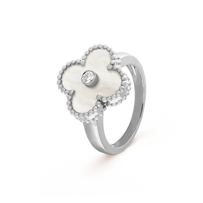 ¡®Moco¡¯CLOVER SILVER MOP DIAMOND RING