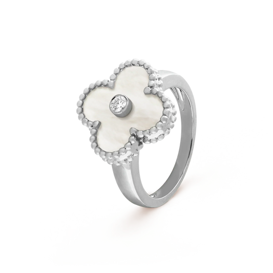 ¡®Moco¡¯CLOVER SILVER MOP DIAMOND RING