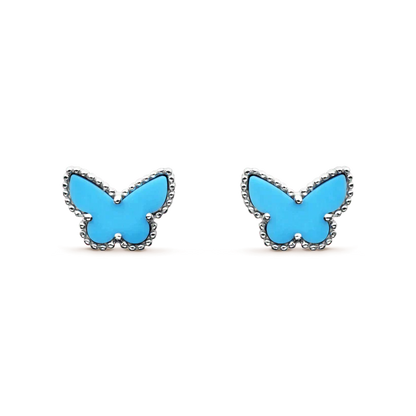¡®Moco¡¯BUTTERFLY TURQUOISE EARRINGS SILVER
