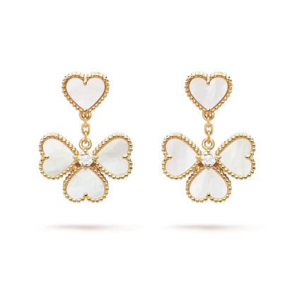 ¡®Moco¡¯CLOVER SWEET WHITE MOP EARRINGS