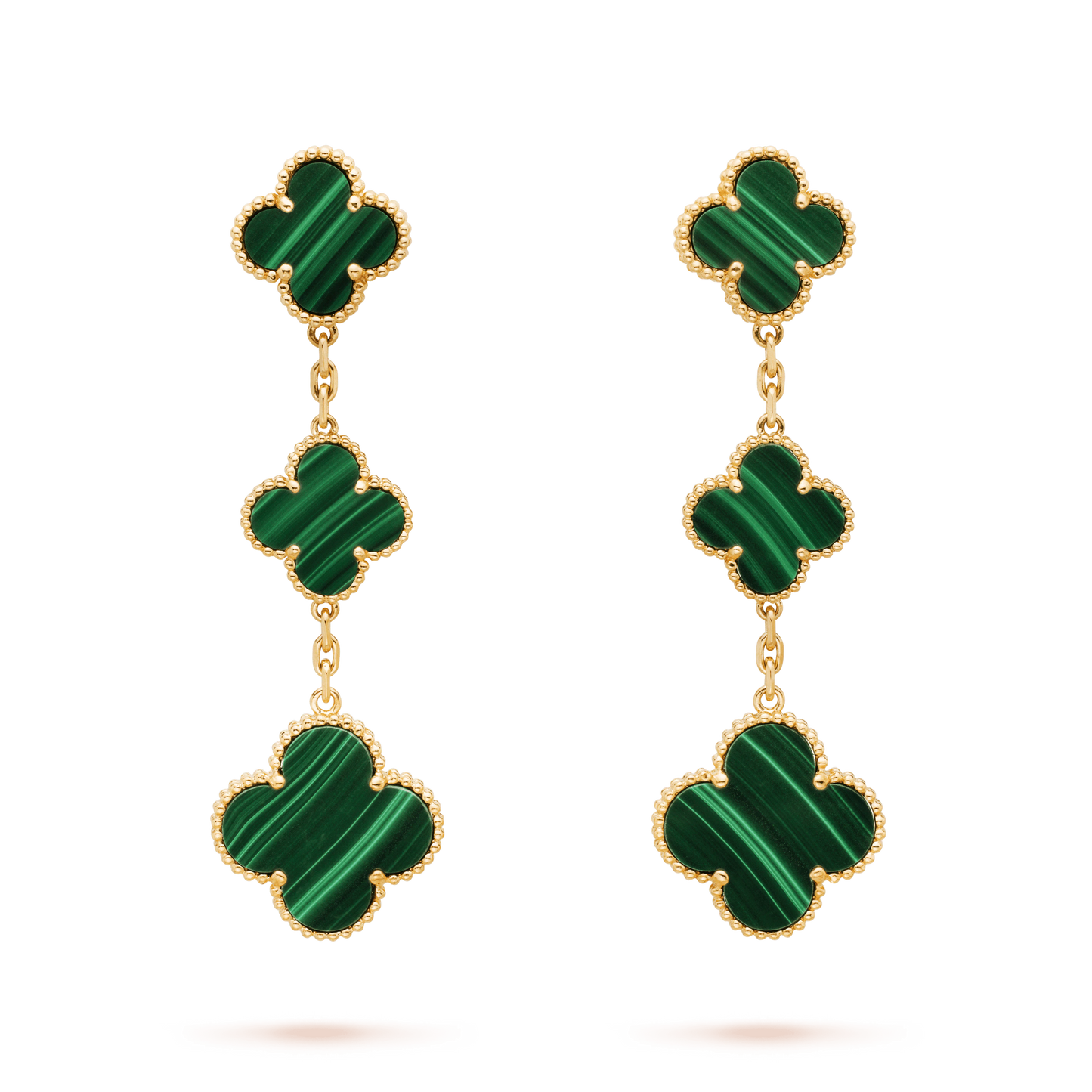 ¡®Moco¡¯CLOVER MALACHITE 3 MOTIFS GOLD