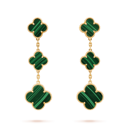 ¡®Moco¡¯CLOVER MALACHITE 3 MOTIFS GOLD
