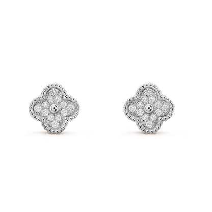 ¡®Moco¡¯CLOVER MINI DIAMOND STUD EARRINGS