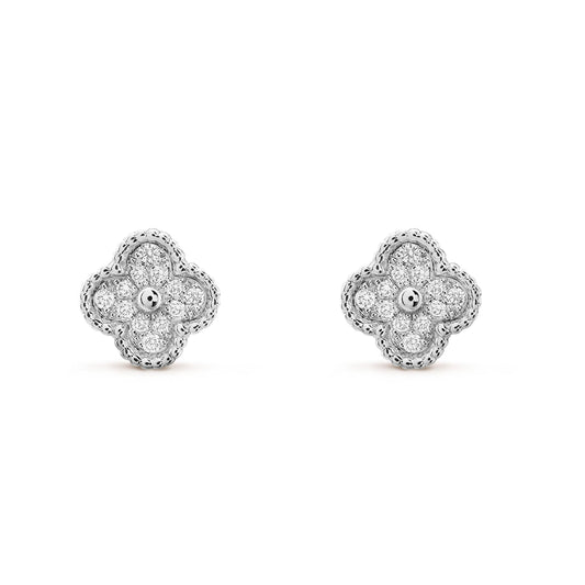 ¡®Moco¡¯CLOVER MINI DIAMOND STUD EARRINGS