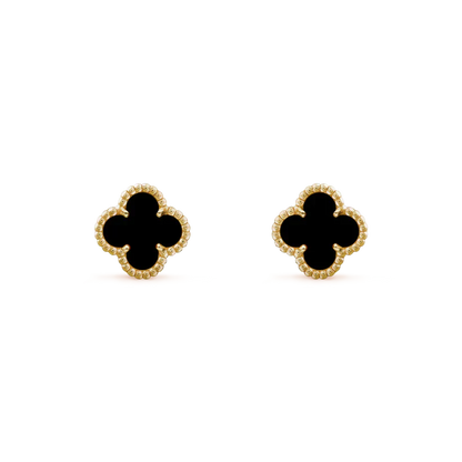 ¡®Moco¡¯CLOVER MINI 9.5MM BLACK MOP EARRINGS