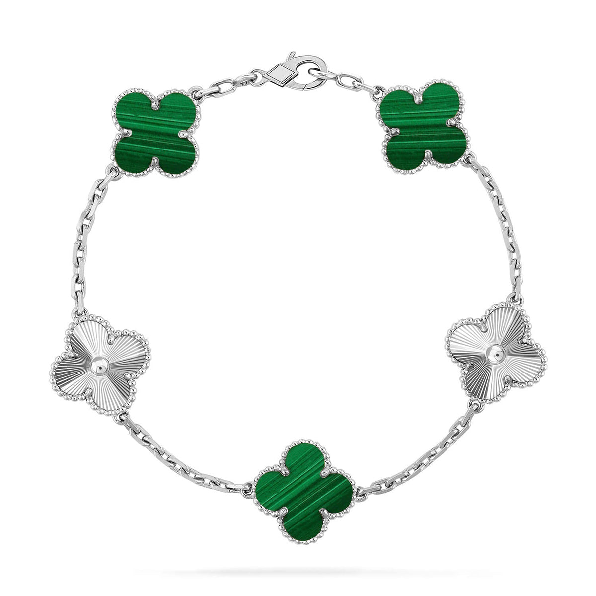 [Moco]New  CLOVER 5 MOTIF MALACHITE BRACELET COLLECTION