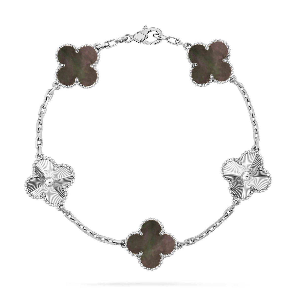 [Moco]New CLOVER 5 MOTIF GRAY MOP BRACELET COLLECTION