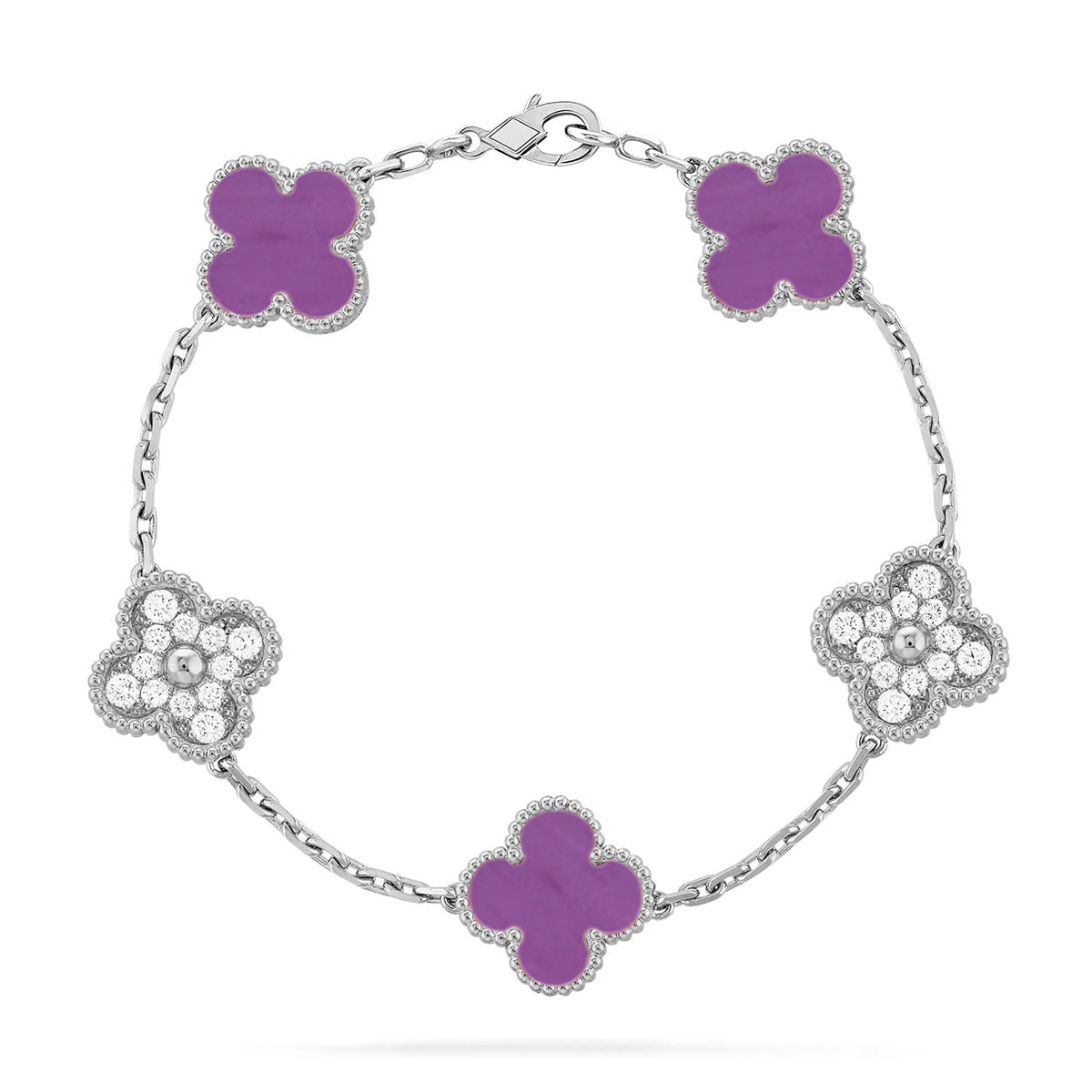[Moco]New  CLOVER 5 MOTIF VIOLET BRACELET COLLECTION