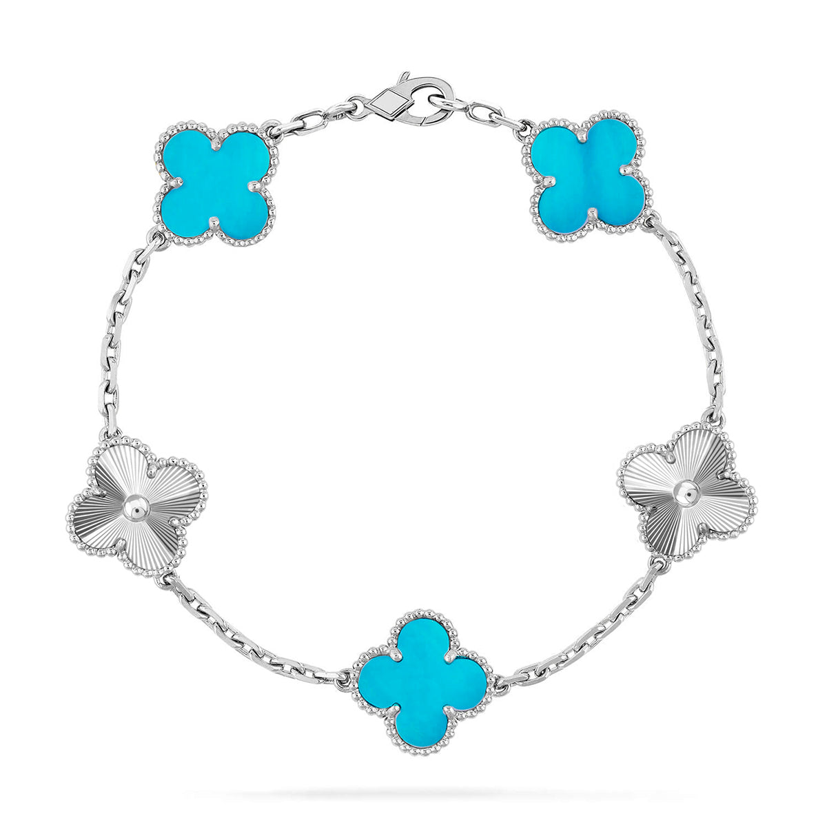 [Moco]New  CLOVER 5 MOTIF TURQUOISE BRACELET COLLECTION