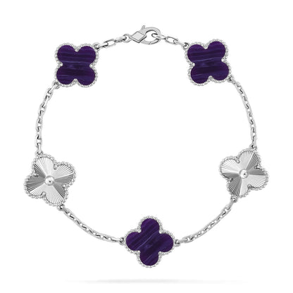 [Moco]New CLOVER 5 MOTIF PURPLE STRIPES BRACELET COLLECTION