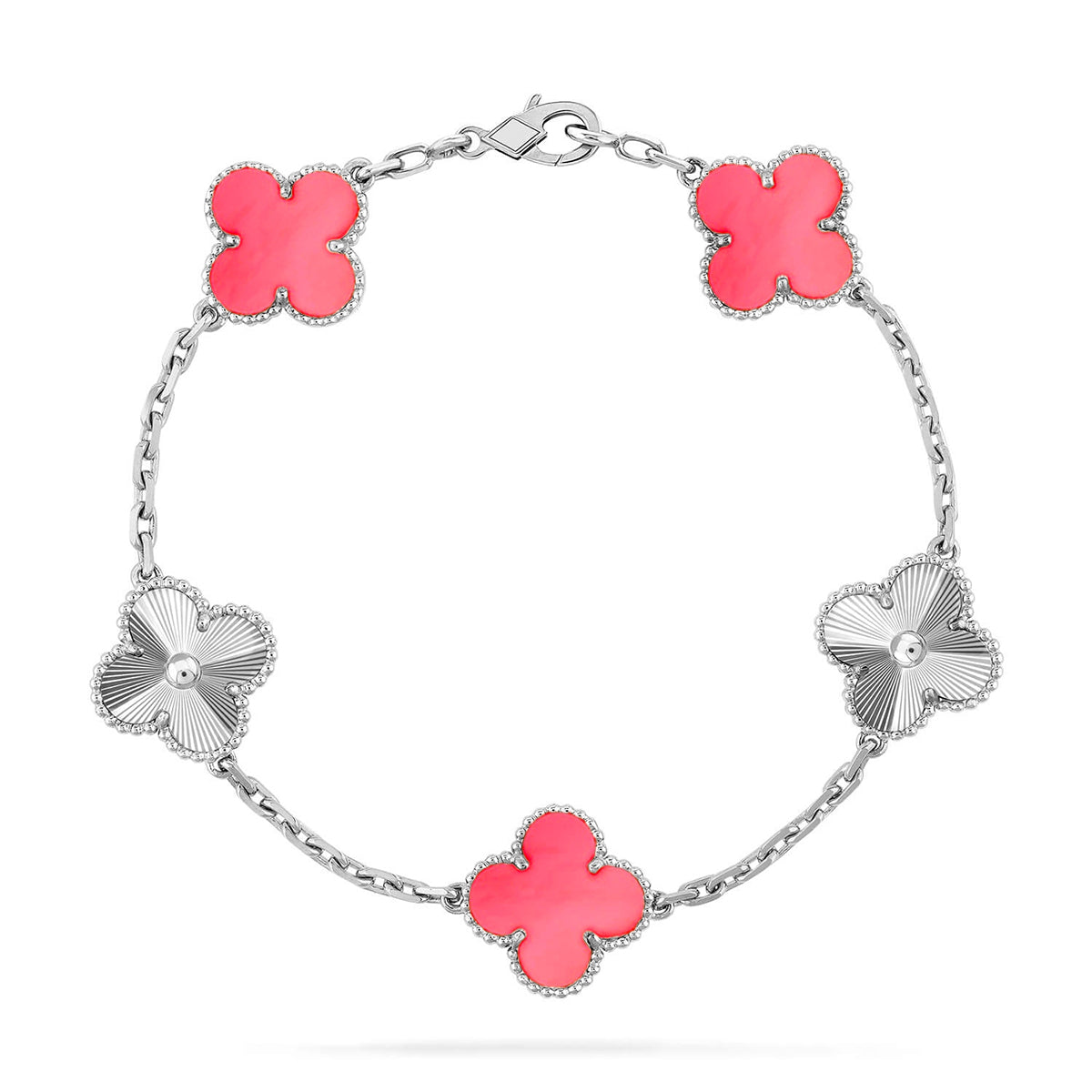 [Moco]New  CLOVER 5 MOTIFS  PINK MOP BRACELET COLLECTION