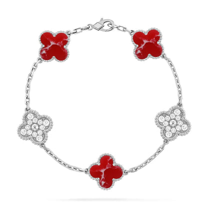 [Moco]New CLOVER 5 MOTIF RED PATTERN BRACELET COLLECTION