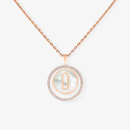 [ Moco ] Moco  MOVE 1 DIAMOND WHITE MOTHER OF PEARL PINK GOLD DIAMOND NECKLACE