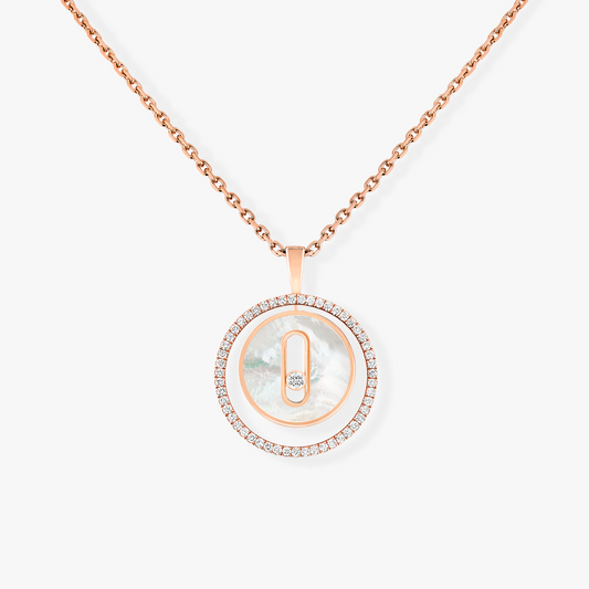[ Moco ] Moco  MOVE 1 DIAMOND WHITE MOTHER OF PEARL PINK GOLD DIAMOND NECKLACE