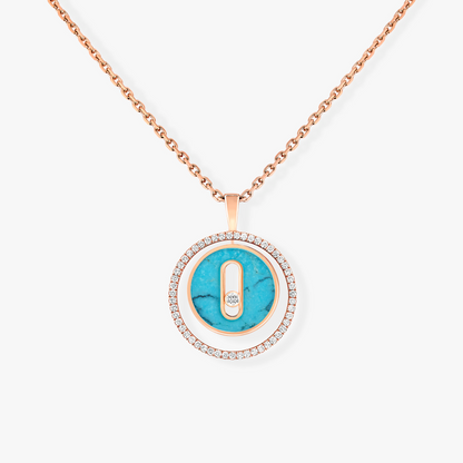 [ Moco ] Moco  MOVE 1 DIAMOND TURQUOISE PINK GOLD DIAMOND NECKLACE