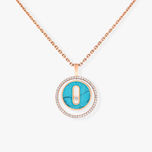 [ Moco ] Moco  MOVE 1 DIAMOND TURQUOISE PINK GOLD DIAMOND NECKLACE