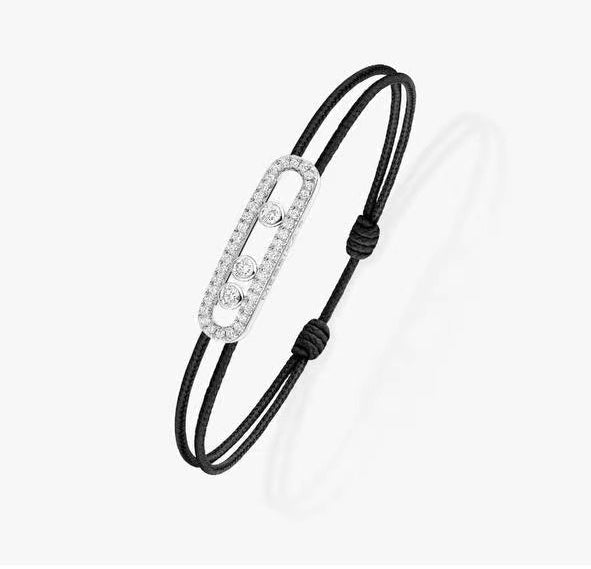 [ Moco ]Messika Care(s) pink cord pavé bracelet