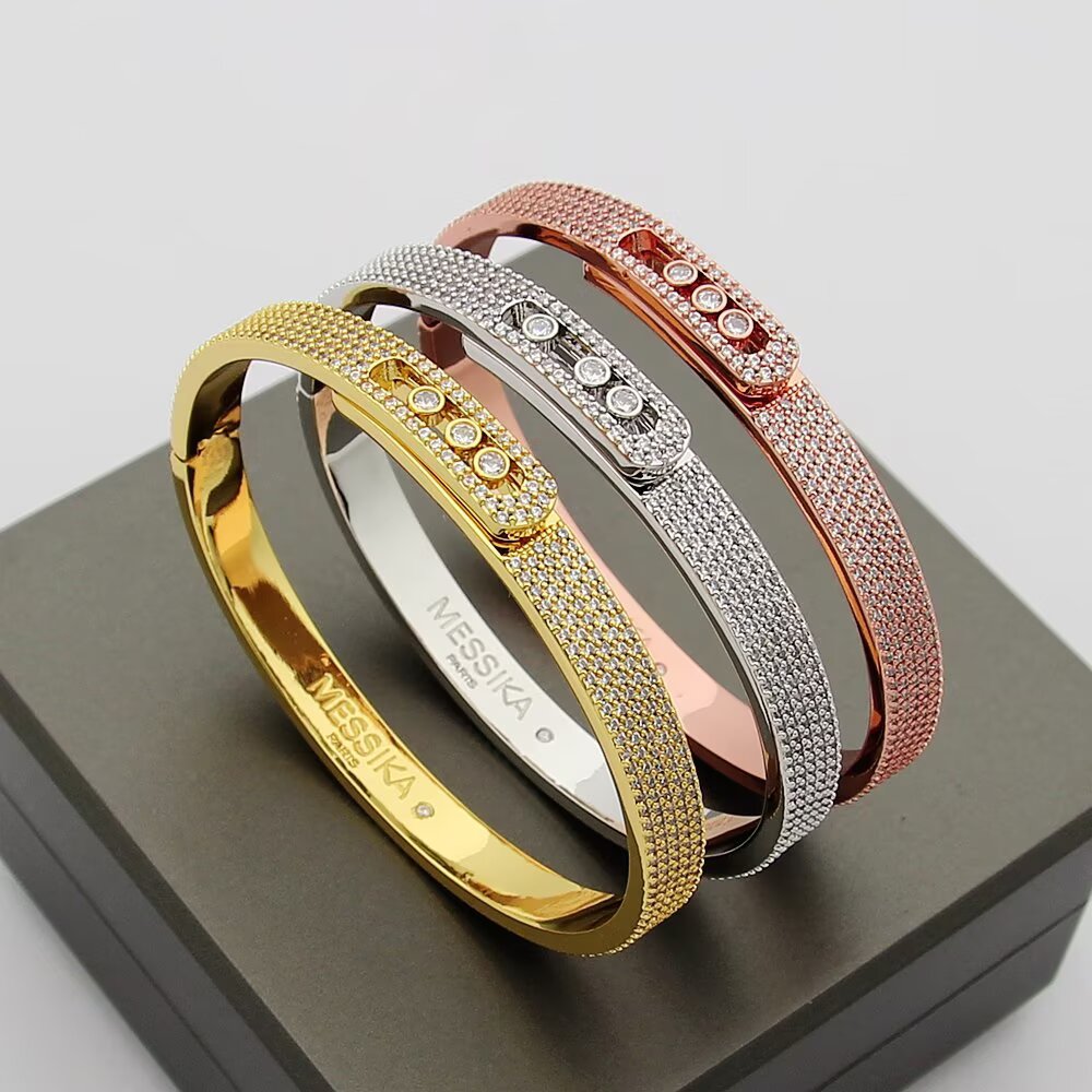 [ Moco ]Move Noa Full Pavé Diamond Bangle Bracelet